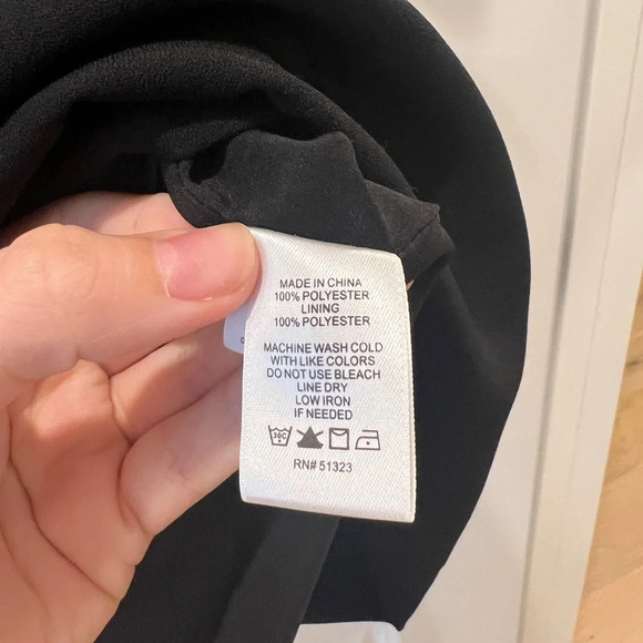 CeCe Tie Sleeve Shift Dress Career Basic Office Casual LBD Little Black Dress - Picture 6 of 7